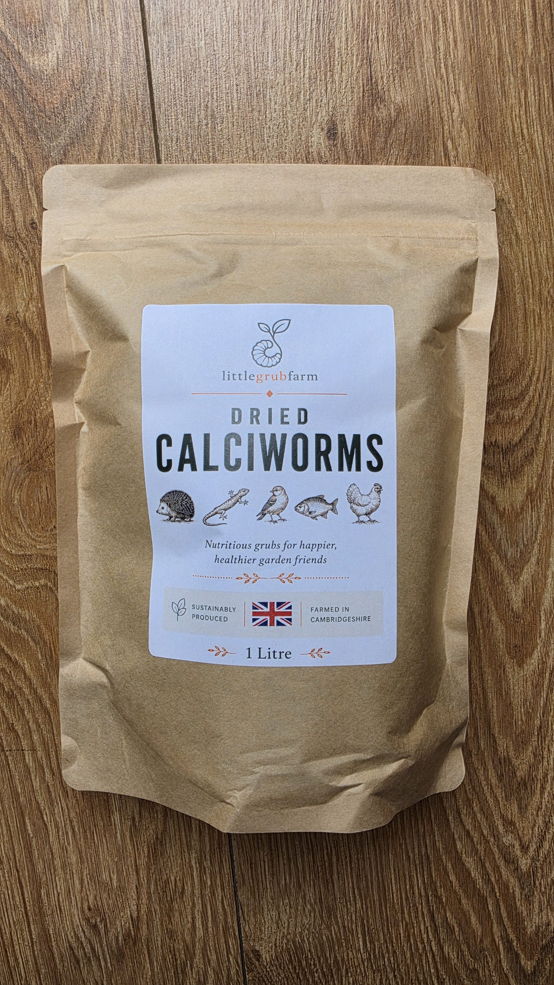 1litre Pouch Dried Calciworms Koi Treats